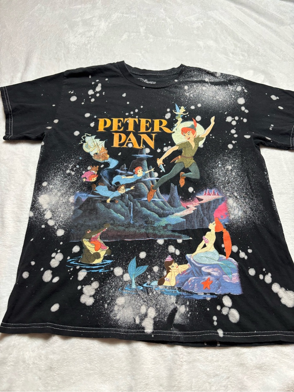 Disney Peter Pan Graphic Tee - Black with Multicolor Print